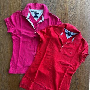 Bundle Tommy Hilfiger Red Classic Fit Polo + Pink Slim fit Polo | Size S